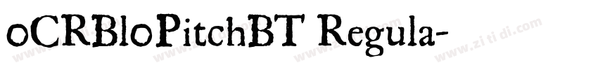 0CRBl0PitchBT Regula字体转换